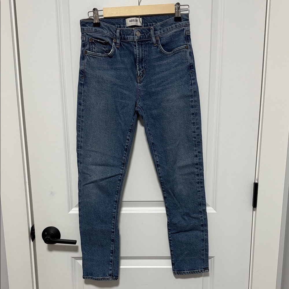 Agolde High Rise Straight Blue Jeans size 26